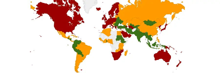 Günstige Reiseziele: Karte für teure & billige Länder [2021]